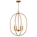 Maxim - Four Light Pendant - Martel - Etruscan Gold- Union Lighting Luminaires Decor