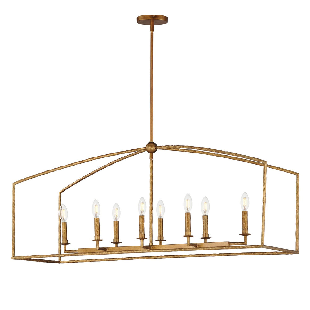 Maxim - Eight Light Linear Pendant - Martel - Etruscan Gold- Union Lighting Luminaires Decor