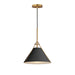 Maxim - One Light Pendant - Lucas - Black / Natural Aged Brass- Union Lighting Luminaires Decor