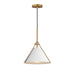 Maxim - One Light Pendant - Lucas - White/Natural Aged Brass- Union Lighting Luminaires Decor