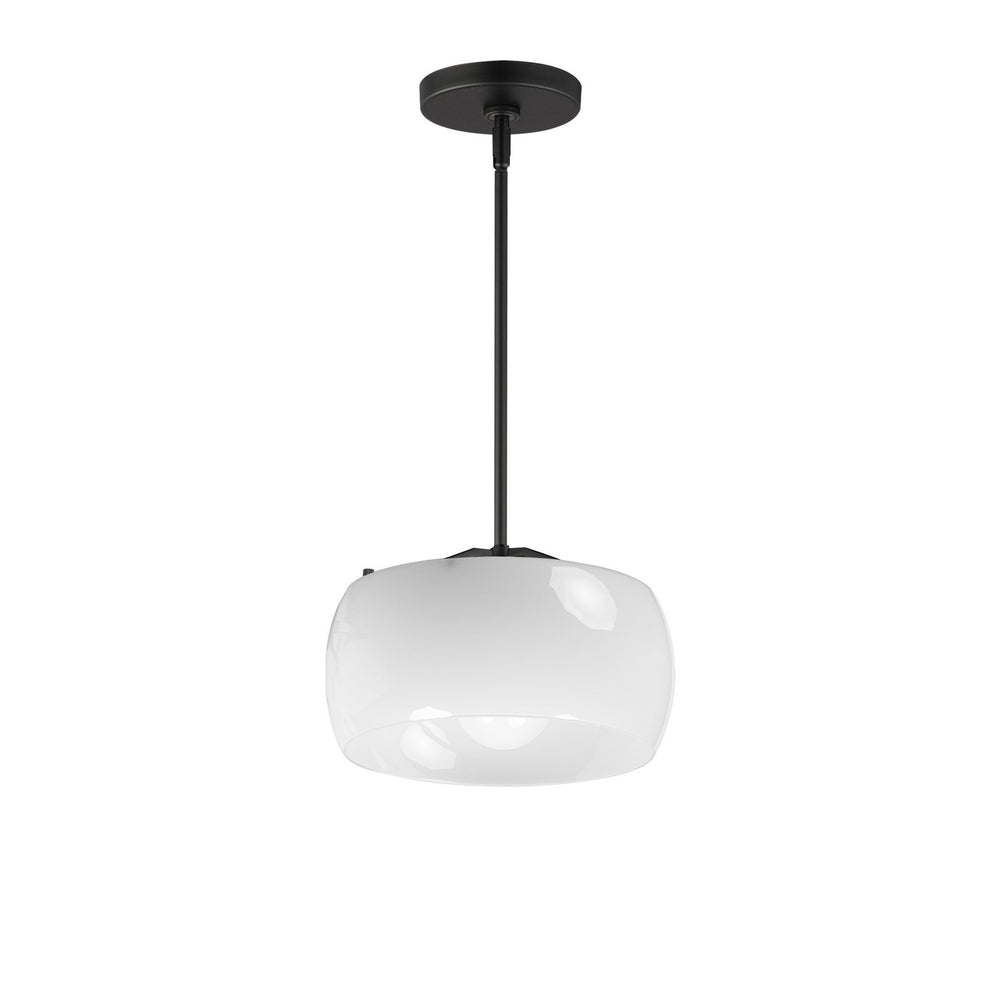 Maxim - One Light Pendant - Glazed - White / Black- Union Lighting Luminaires Decor