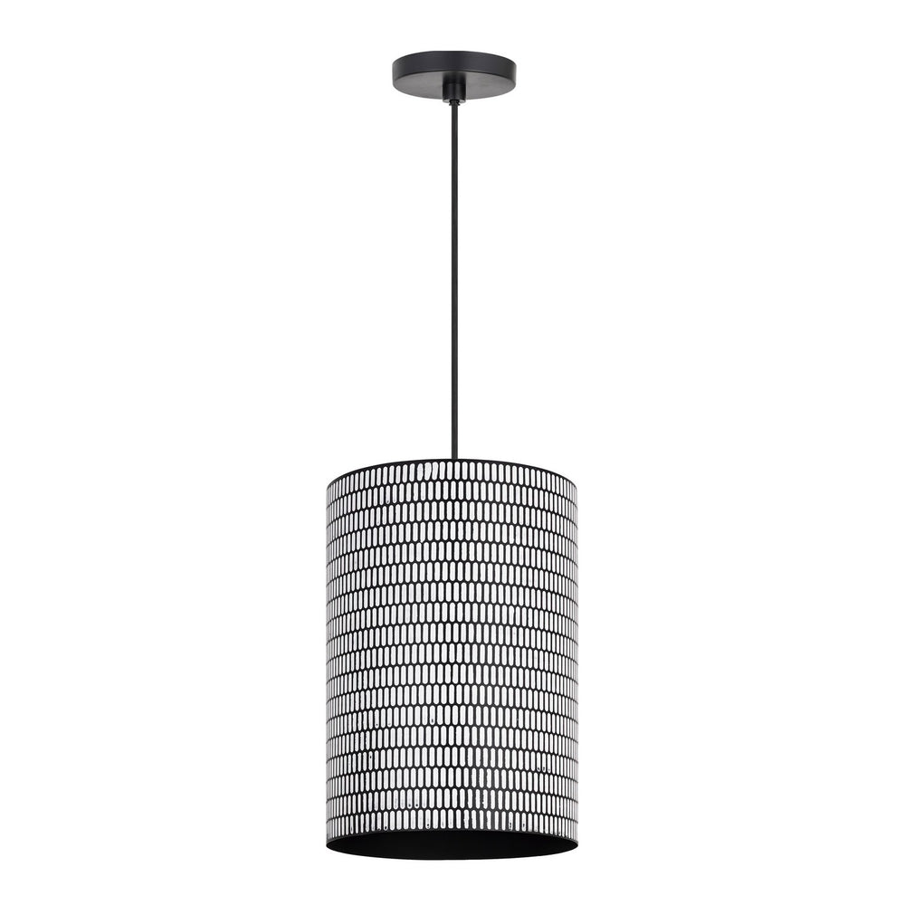Maxim - One Light Pendant - Shaka - Black / White- Union Lighting Luminaires Decor