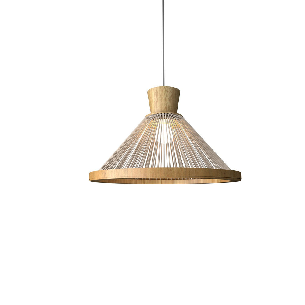 Accord Lighting - One Light Pendant - Corda - Louro Freijo- Union Lighting Luminaires Decor