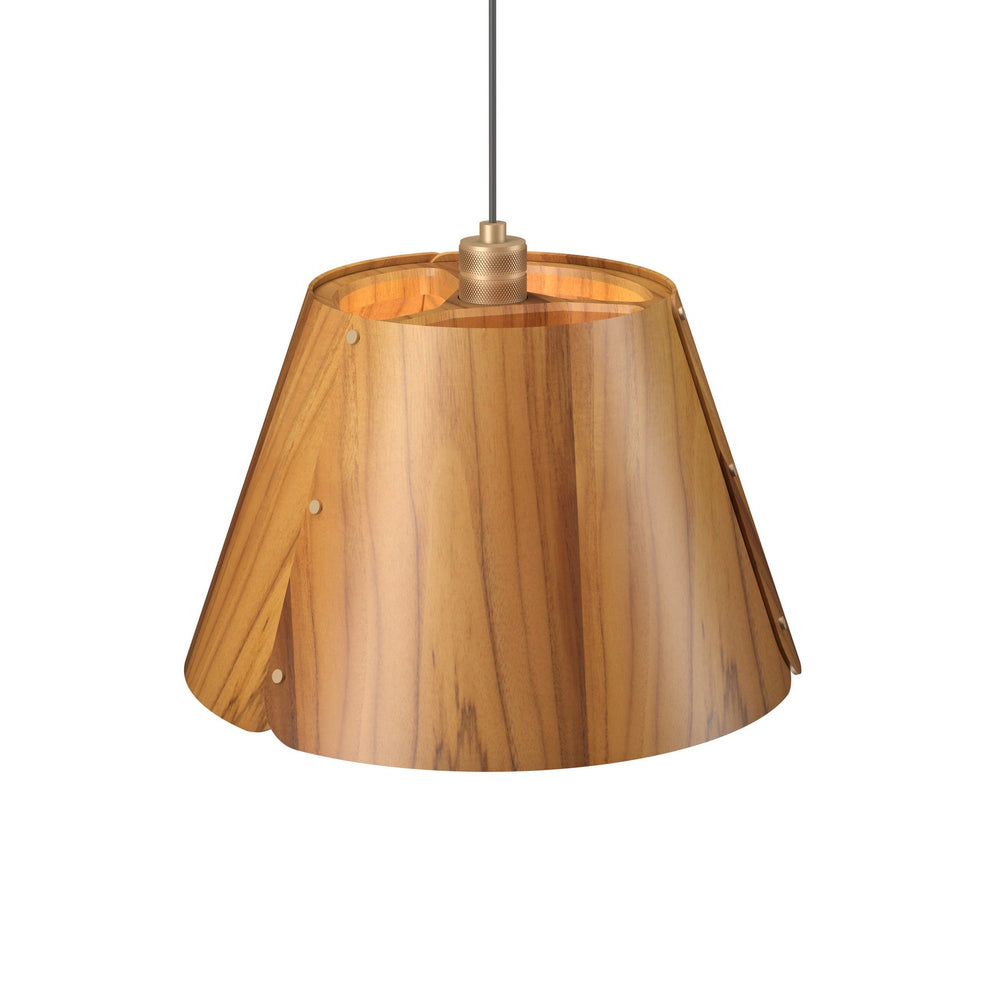 Accord Lighting - One Light Pendant - Element - Teak- Union Lighting Luminaires Decor