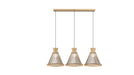 Accord Lighting - Three Light Pendant - Corda - Maple- Union Lighting Luminaires Decor