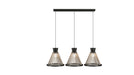 Accord Lighting - Three Light Pendant - Corda - Charcoal- Union Lighting Luminaires Decor