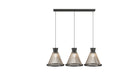 Accord Lighting - Three Light Pendant - Corda - Organic Grey- Union Lighting Luminaires Decor