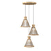 Accord Lighting - Three Light Pendant - Corda - Maple- Union Lighting Luminaires Decor