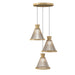 Accord Lighting - Three Light Pendant - Corda - Sand- Union Lighting Luminaires Decor