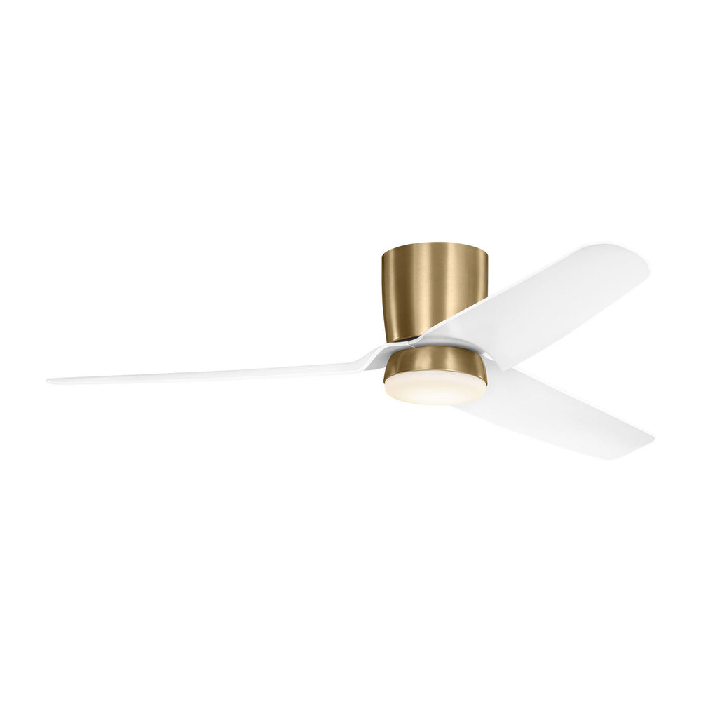 Visual Comfort Fan Canada - 56"Ceiling Fan - Colgin 56 Hugger LED - Satin Brass- Union Lighting Luminaires Decor
