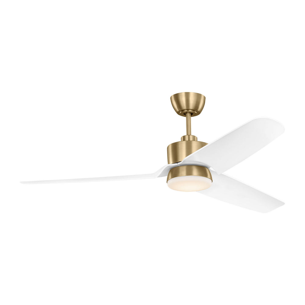 Visual Comfort Fan Canada - 56" Ceiling Fan - Colgin 56 LED - Satin Brass- Union Lighting Luminaires Decor