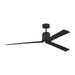Visual Comfort Fan Canada - 66" Ceiling Fan - Peel - Midnight Black- Union Lighting Luminaires Decor