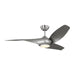 Visual Comfort Fan Canada - 52" Ceiling Fan - Topan - Brushed Steel- Union Lighting Luminaires Decor