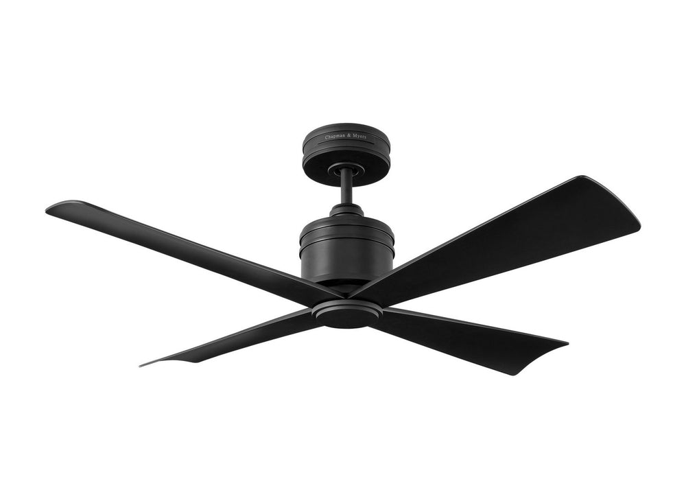 Visual Comfort Fan Canada - 44" Ceiling Fan - Launceton 44 - Midnight Black- Union Lighting Luminaires Decor