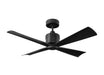 Visual Comfort Fan Canada - 44" Ceiling Fan - Launceton 44 - Midnight Black- Union Lighting Luminaires Decor