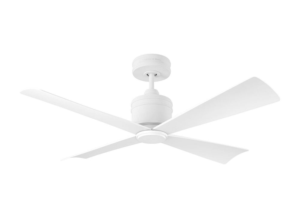 Visual Comfort Fan Canada - 44" Ceiling Fan - Launceton 44 - Matte White- Union Lighting Luminaires Decor