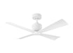 Visual Comfort Fan Canada - 44" Ceiling Fan - Launceton 44 - Matte White- Union Lighting Luminaires Decor