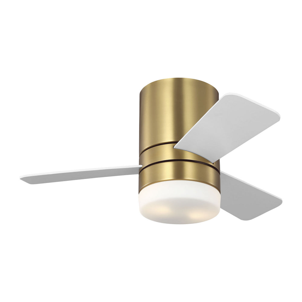 Generation Lighting Canada - 32"Ceiling Fan - Era 32 Hugger LED - Burnished Brass- Union Lighting Luminaires Decor