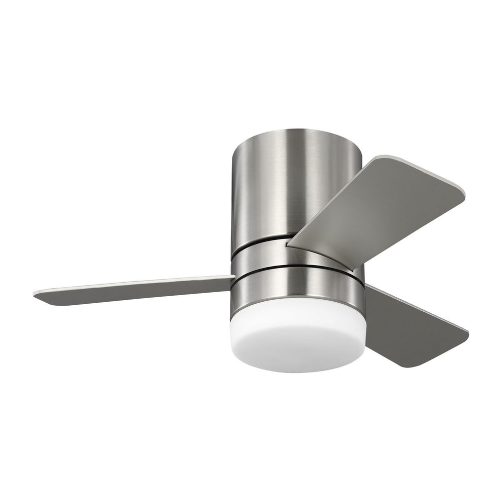 Generation Lighting Canada - 32"Ceiling Fan - Era 32 Hugger LED - Brushed Nickel- Union Lighting Luminaires Decor