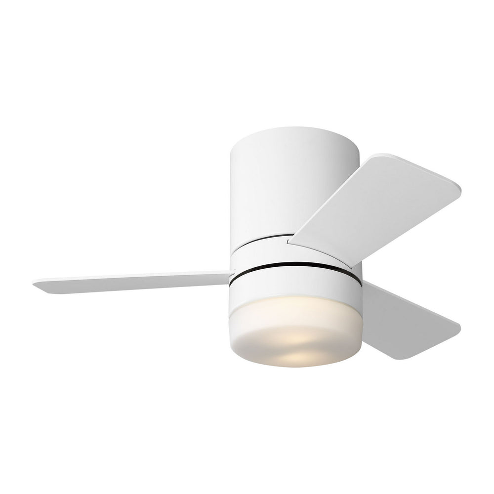 Generation Lighting Canada - 32"Ceiling Fan - Era 32 Hugger LED - Matte White- Union Lighting Luminaires Decor
