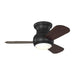 Generation Lighting Canada - 32"Ceiling Fan - Orbis 32 Hugger LED - Midnight Black- Union Lighting Luminaires Decor