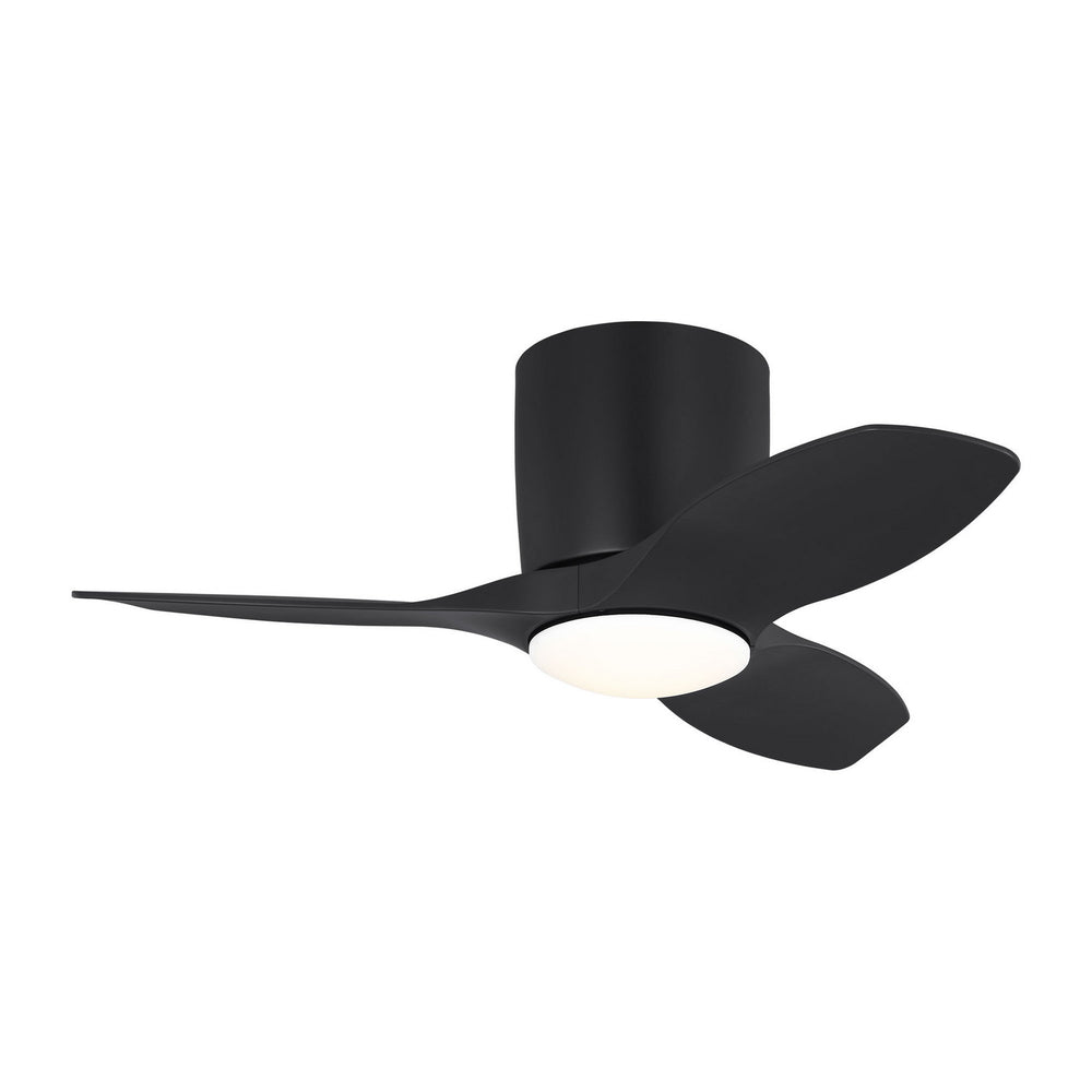 Generation Lighting Canada - 32"Ceiling Fan - Titus 32 Hugger LED - Midnight Black- Union Lighting Luminaires Decor