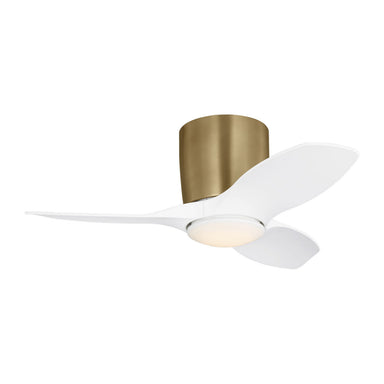 Generation Lighting Canada - 32"Ceiling Fan - Titus 32 Hugger LED - Satin Brass- Union Lighting Luminaires Decor