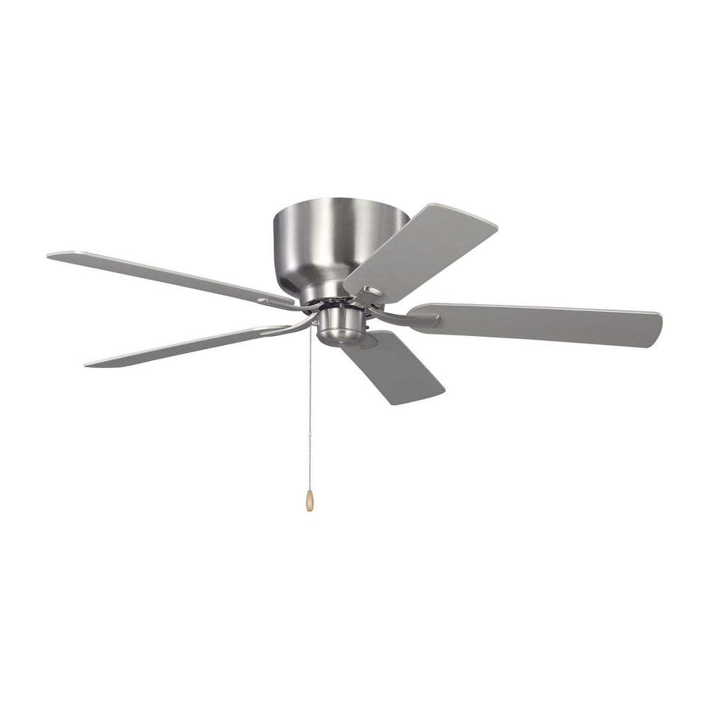 Generation Lighting Canada - 52"Ceiling Fan - Linden 52 Hugger - Brushed Steel- Union Lighting Luminaires Decor