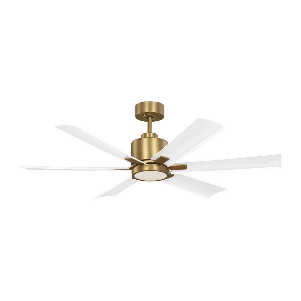 Generation Lighting Canada - 52"Ceiling Fan - Flera Smart 52 LED - Burnished Brass- Union Lighting Luminaires Decor