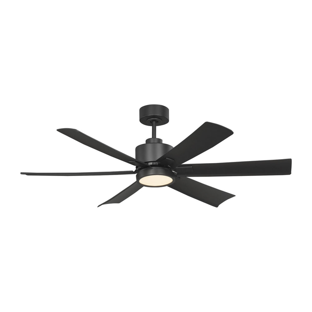 Generation Lighting Canada - 52"Ceiling Fan - Flera Smart 52 LED - Midnight Black- Union Lighting Luminaires Decor