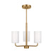 Generation Lighting Canada - Three Light Chandelier - Rhett - Satin Brass- Union Lighting Luminaires Decor