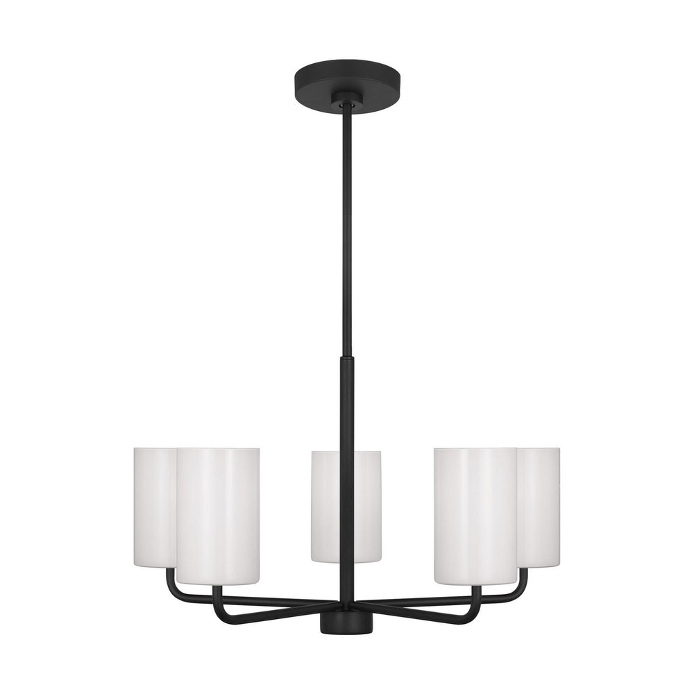 Generation Lighting Canada - Five Light Chandelier - Rhett - Midnight Black- Union Lighting Luminaires Decor