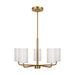 Generation Lighting Canada - Five Light Chandelier - Rhett - Satin Brass- Union Lighting Luminaires Decor