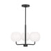 Generation Lighting Canada - Three Light Chandelier - Rory - Midnight Black- Union Lighting Luminaires Decor
