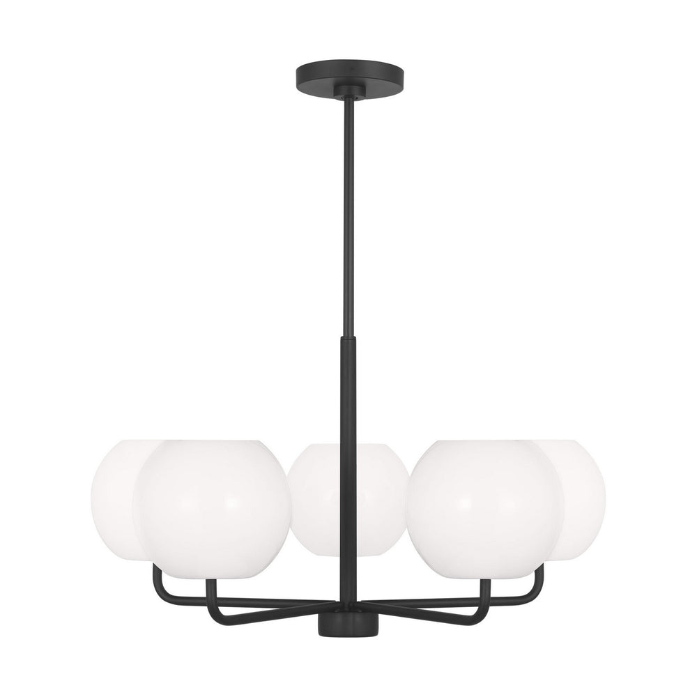 Generation Lighting Canada - Five Light Chandelier - Rory - Midnight Black- Union Lighting Luminaires Decor