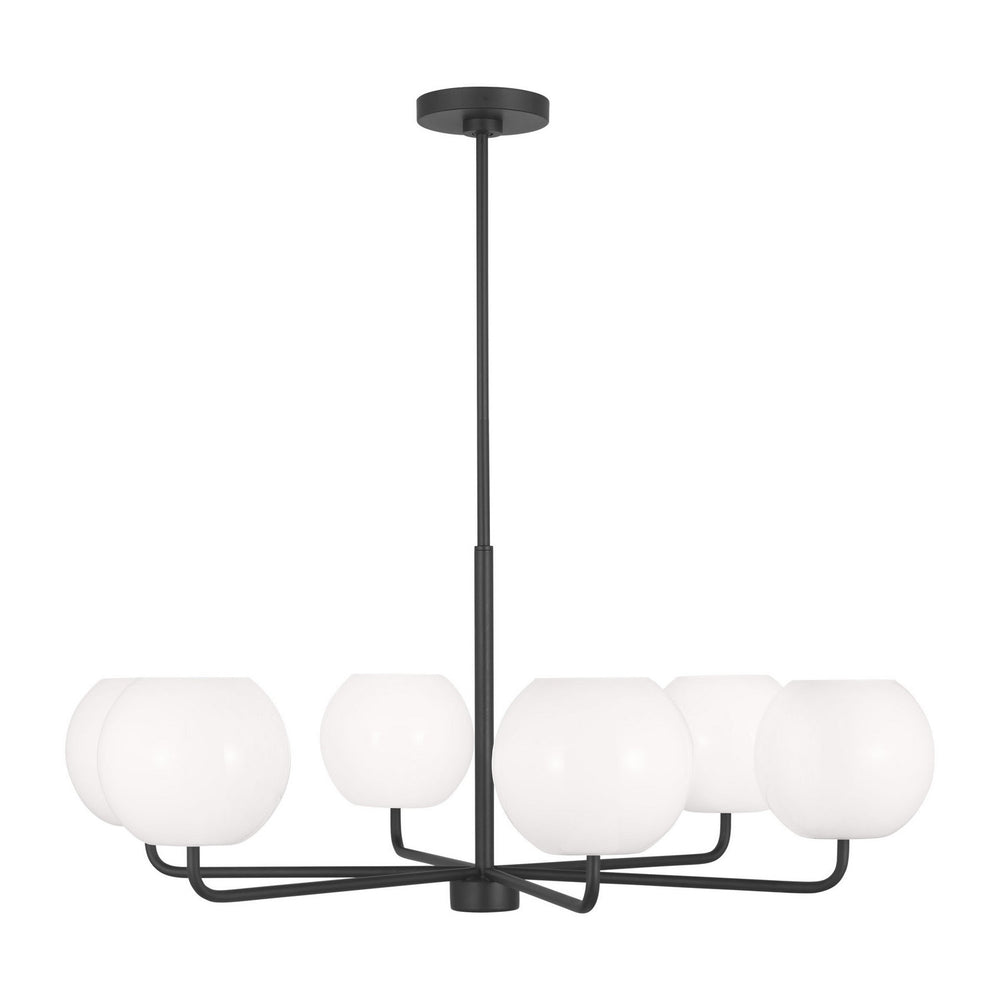 Generation Lighting Canada - Six Light Chandelier - Rory - Midnight Black- Union Lighting Luminaires Decor