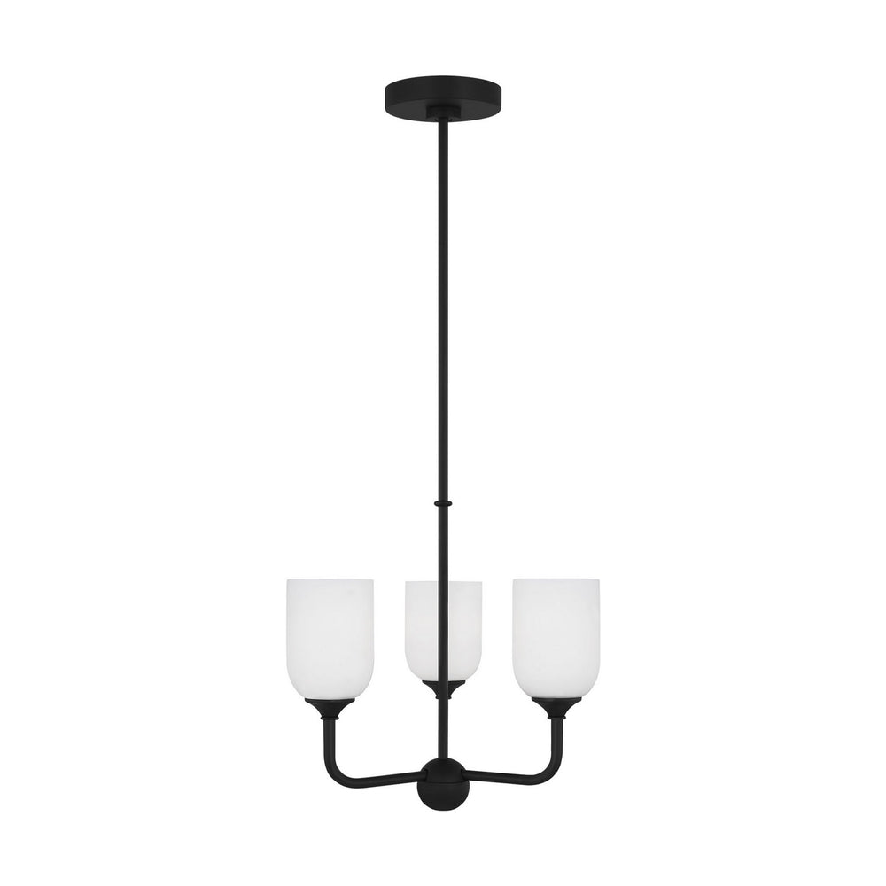 Generation Lighting Canada - Three Light Chandelier - Emile - Midnight Black- Union Lighting Luminaires Decor