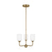 Generation Lighting Canada - Three Light Chandelier - Emile - Satin Bronze- Union Lighting Luminaires Decor