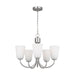 Generation Lighting Canada - Five Light Chandelier - Miles - Brushed Nickel- Union Lighting Luminaires Decor