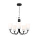 Generation Lighting Canada - Five Light Chandelier - Miles - Midnight Black- Union Lighting Luminaires Decor