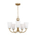 Generation Lighting Canada - Five Light Chandelier - Miles - Satin Brass- Union Lighting Luminaires Decor