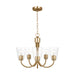 Generation Lighting Canada - Five Light Chandelier - Miles - Satin Brass- Union Lighting Luminaires Decor
