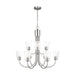 Generation Lighting Canada - Nine Light Chandelier - Miles - Brushed Nickel- Union Lighting Luminaires Decor