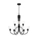 Generation Lighting Canada - Nine Light Chandelier - Miles - Midnight Black- Union Lighting Luminaires Decor