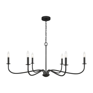 Generation Lighting Canada - Six Light Chandelier - Abells - Midnight Black- Union Lighting Luminaires Decor