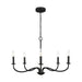 Generation Lighting Canada - Five Light Chandelier - Abells - Midnight Black- Union Lighting Luminaires Decor