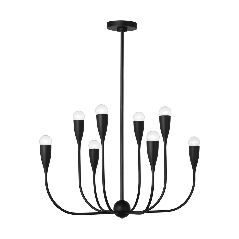 Generation Lighting Canada - Eight Light Chandelier - Maya - Midnight Black- Union Lighting Luminaires Decor