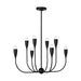 Generation Lighting Canada - Eight Light Chandelier - Maya - Midnight Black- Union Lighting Luminaires Decor