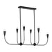 Generation Lighting Canada - Six Light Linear Chandelier - Maya - Midnight Black- Union Lighting Luminaires Decor