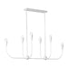 Generation Lighting Canada - Six Light Linear Chandelier - Maya - Matte White- Union Lighting Luminaires Decor